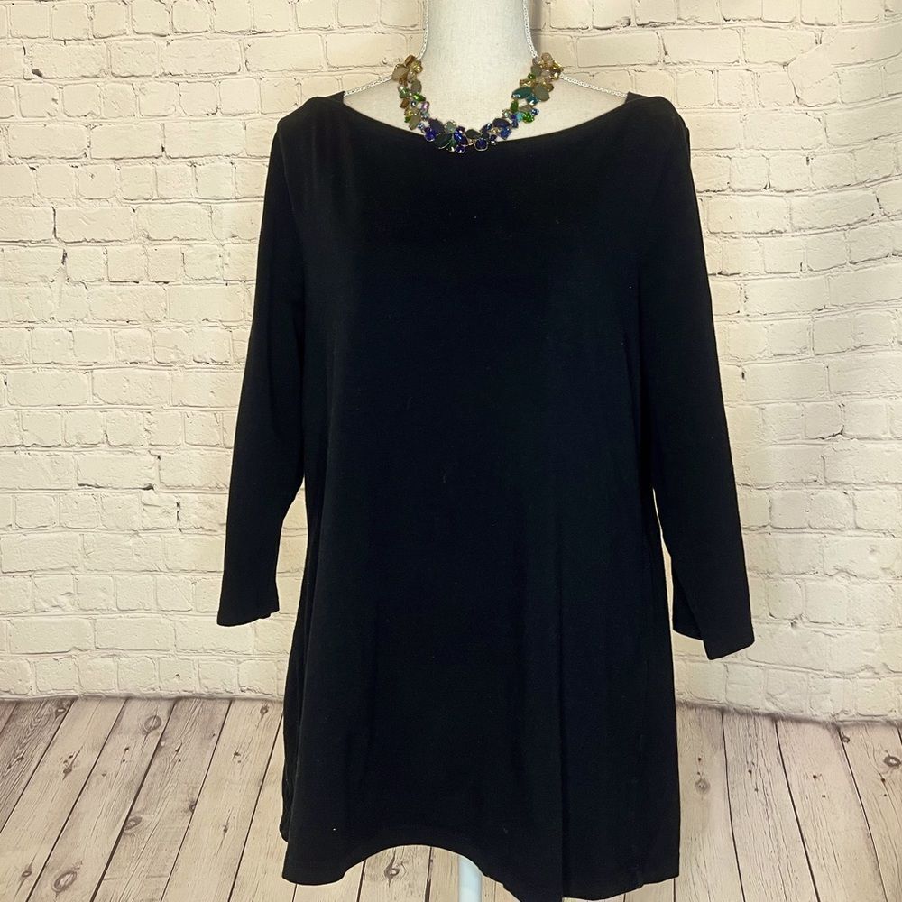 {Merona} Black 3/4 Sleeve T-shirt